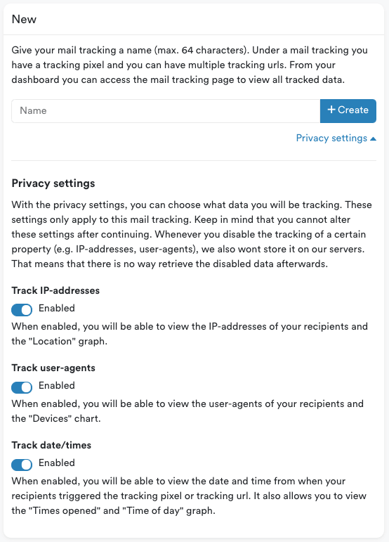 Mail tracking privacy settings Mail tracking privacy settings