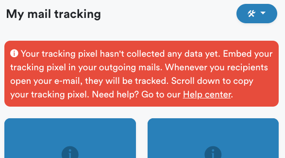 Geen data verzameld door de tracking pixel